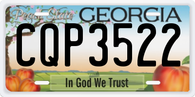 GA license plate CQP3522