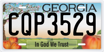 GA license plate CQP3529