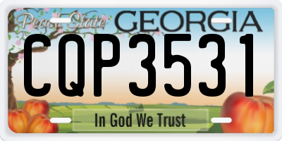 GA license plate CQP3531