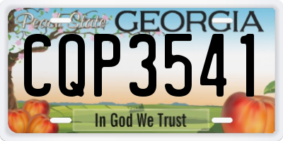 GA license plate CQP3541