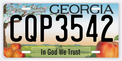 GA license plate CQP3542