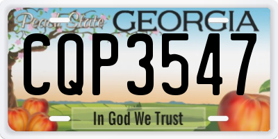 GA license plate CQP3547