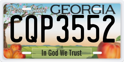 GA license plate CQP3552