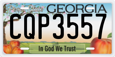 GA license plate CQP3557