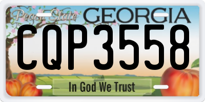 GA license plate CQP3558