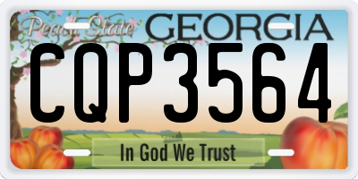 GA license plate CQP3564