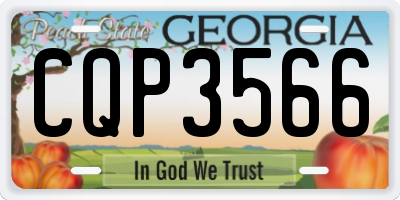 GA license plate CQP3566