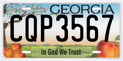 GA license plate CQP3567