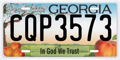 GA license plate CQP3573