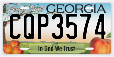 GA license plate CQP3574