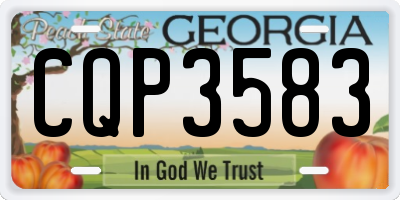 GA license plate CQP3583