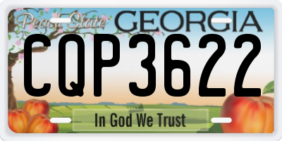 GA license plate CQP3622