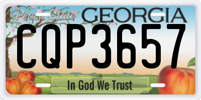 GA license plate CQP3657
