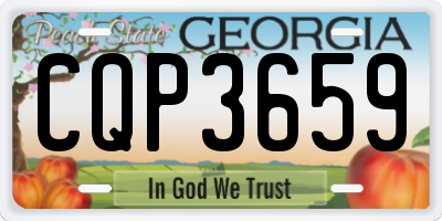 GA license plate CQP3659