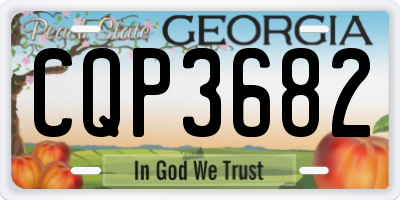 GA license plate CQP3682