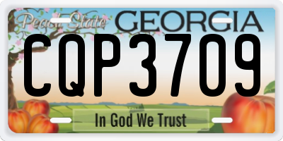 GA license plate CQP3709