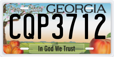 GA license plate CQP3712