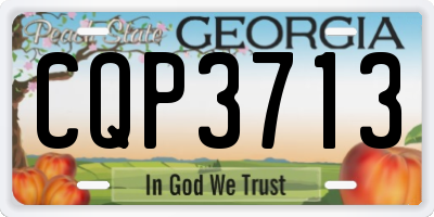 GA license plate CQP3713