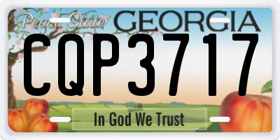 GA license plate CQP3717