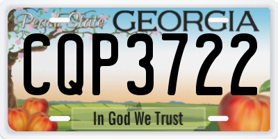 GA license plate CQP3722