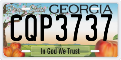 GA license plate CQP3737