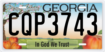 GA license plate CQP3743