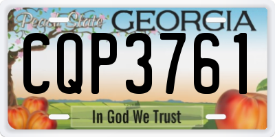 GA license plate CQP3761