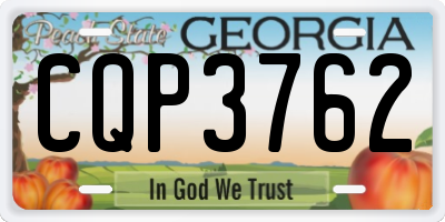 GA license plate CQP3762