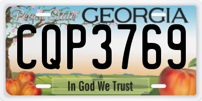 GA license plate CQP3769