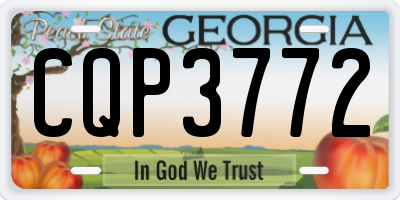 GA license plate CQP3772