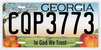 GA license plate CQP3773