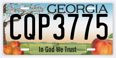 GA license plate CQP3775