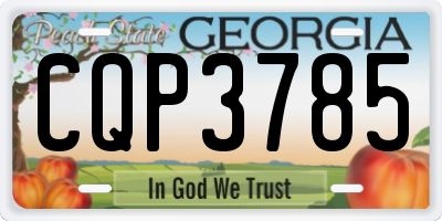 GA license plate CQP3785