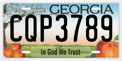 GA license plate CQP3789