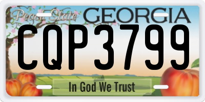 GA license plate CQP3799