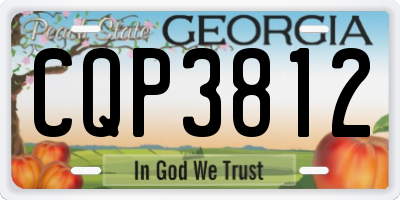GA license plate CQP3812