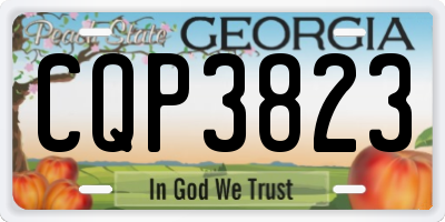 GA license plate CQP3823