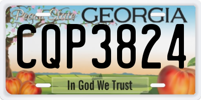 GA license plate CQP3824