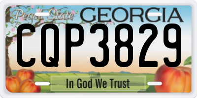 GA license plate CQP3829