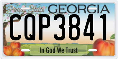 GA license plate CQP3841