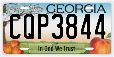 GA license plate CQP3844