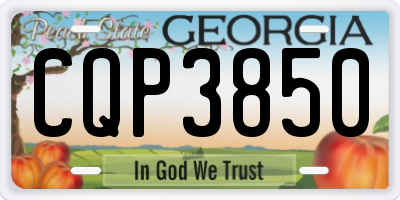 GA license plate CQP3850