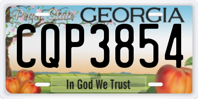GA license plate CQP3854