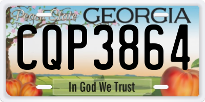 GA license plate CQP3864
