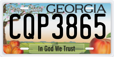 GA license plate CQP3865