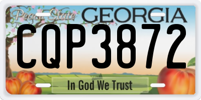 GA license plate CQP3872