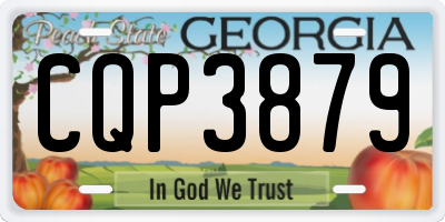 GA license plate CQP3879