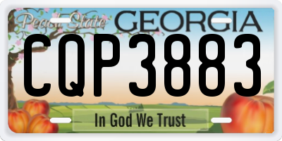GA license plate CQP3883