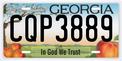 GA license plate CQP3889