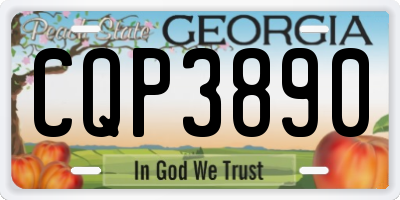 GA license plate CQP3890